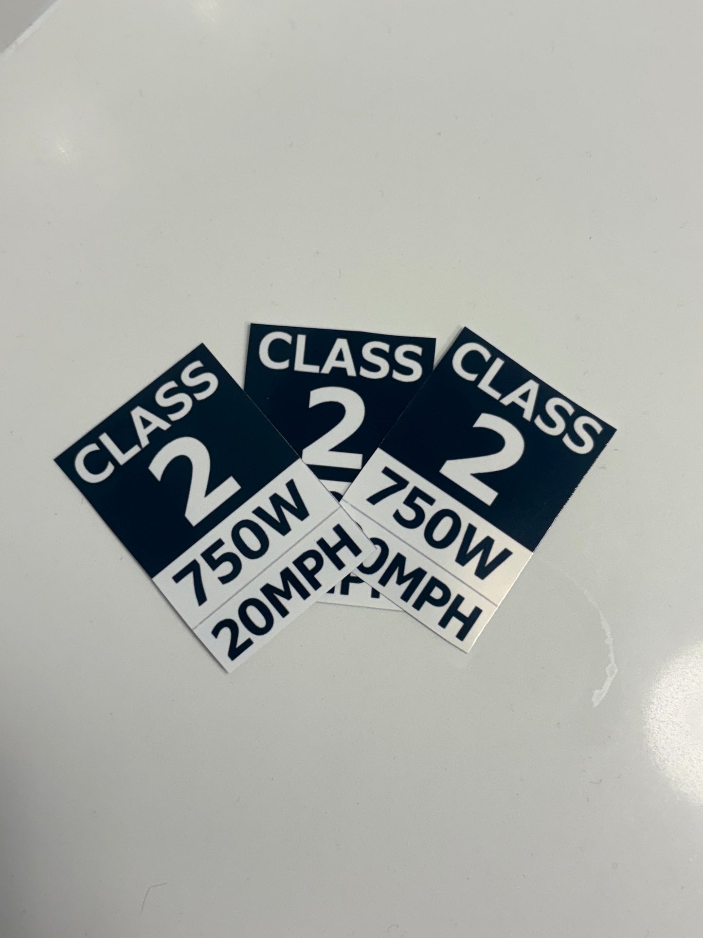 Class 2 e-bike sticker