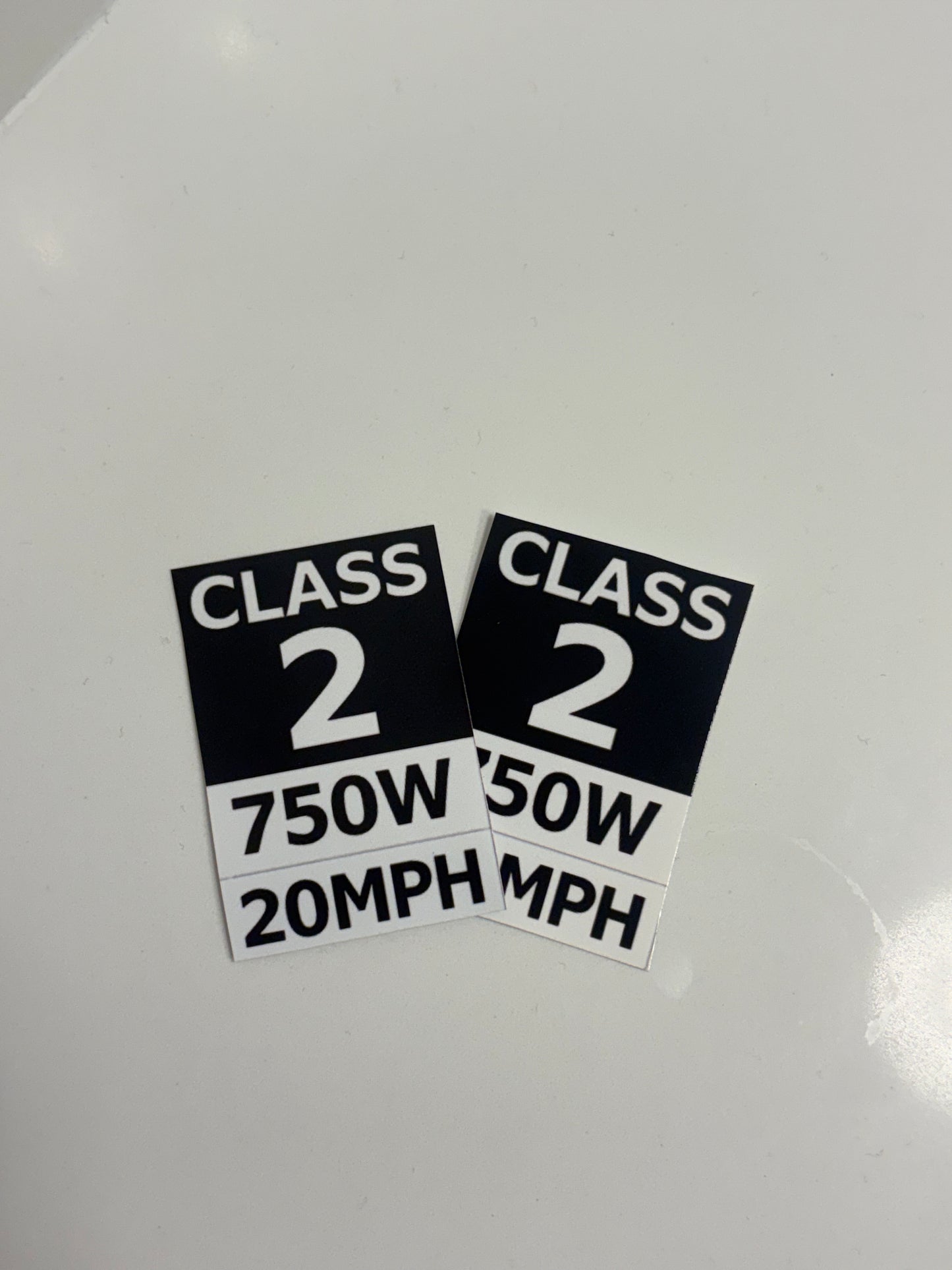 Class 2 e-bike sticker