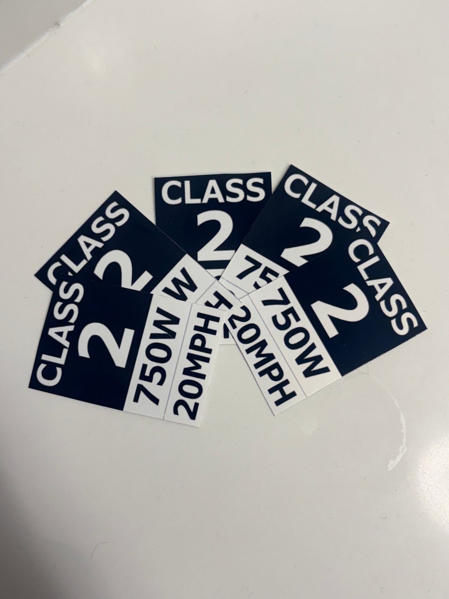 Class 2 e-bike sticker